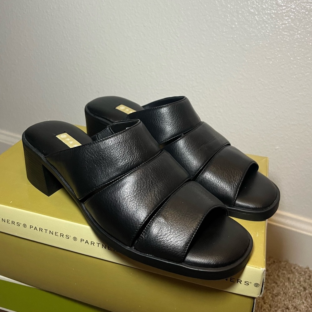 Women's Laguna Open Toe Black Heel Sandals